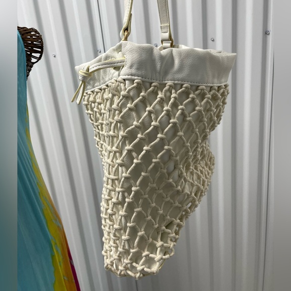 ELIZABETH & JAMES Rope Purse Ivory Color - shoulder bag tote - Picture 5 of 9